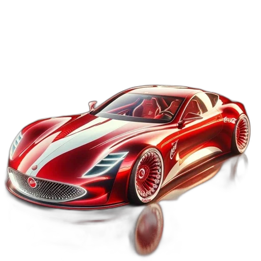 car, 3d render, concept art, photorealistic transparent PNG cut-out