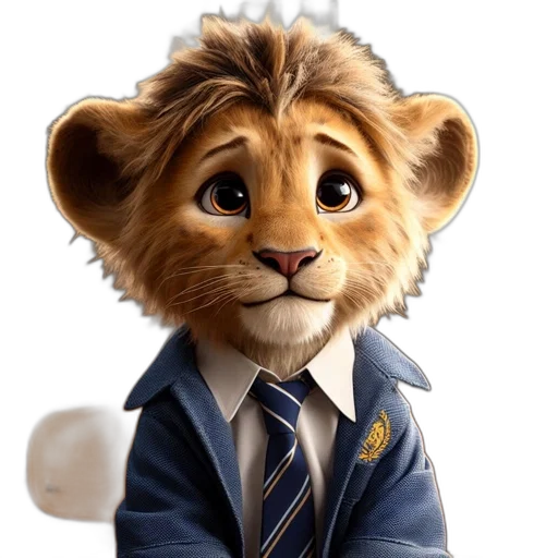 staff, animal, jacket, 3d render transparent PNG cut-out