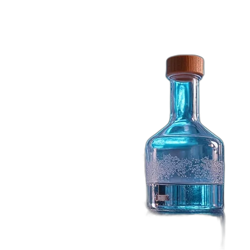 bottle, weapon, crown, 3d render transparent PNG cut-out