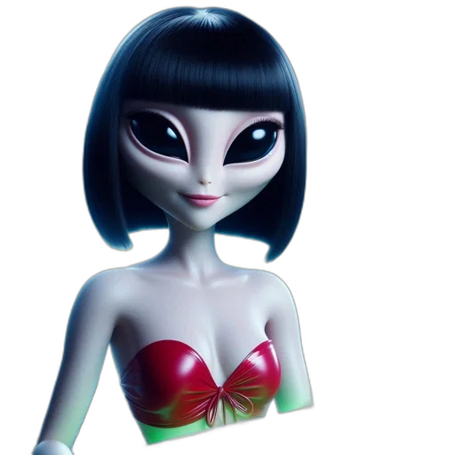robot, dress, creature, 3d render transparent PNG cut-out