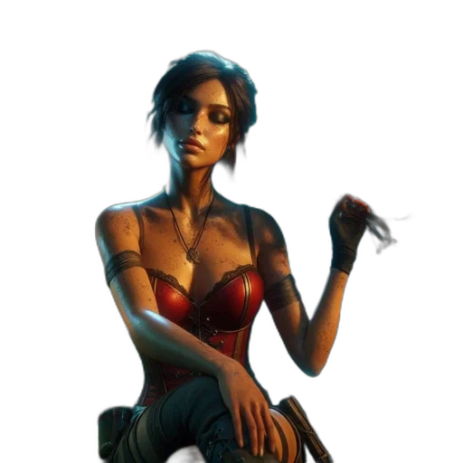 dress, staff, weapon, jewelry transparent PNG cut-out