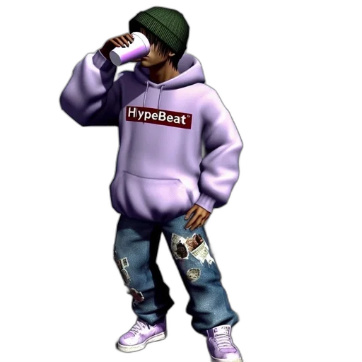 jacket, hat, staff, weapon transparent PNG cut-out