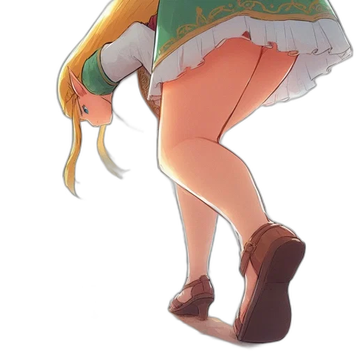 dress, staff, weapon, crown transparent PNG cut-out