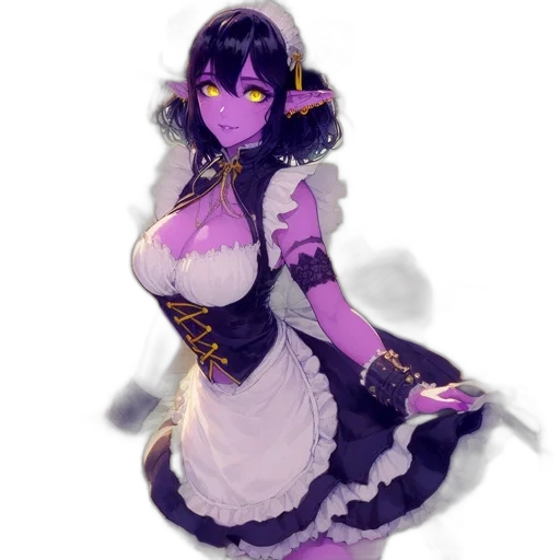 dress, staff, mask, creature transparent PNG cut-out