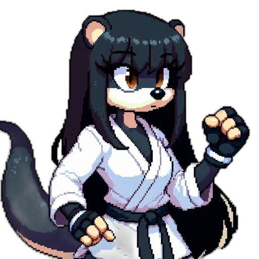 staff, animal, pixel art, anime transparent PNG cut-out