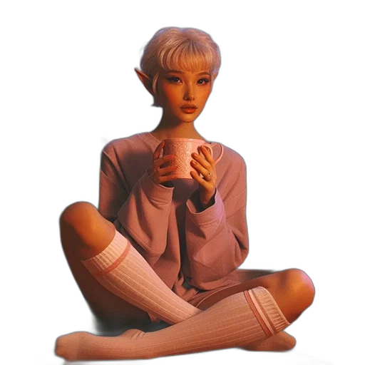 robot, vaporwave, 3d render, concept art transparent PNG cut-out