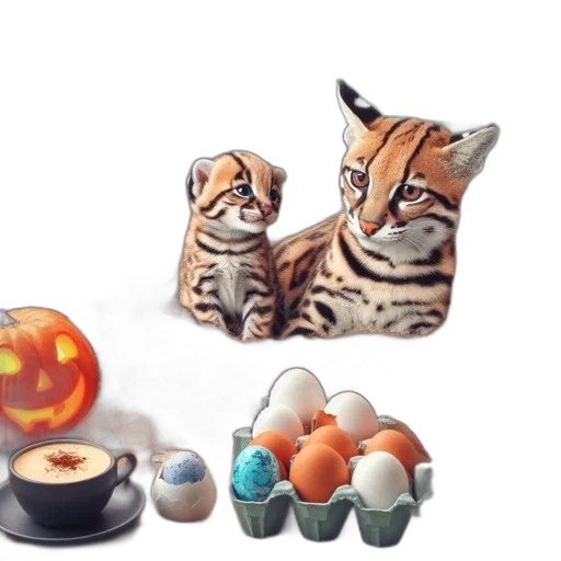 food, animal, photorealistic, 3d render transparent PNG cut-out