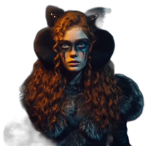 mask, hair, face, creature transparent PNG cut-out