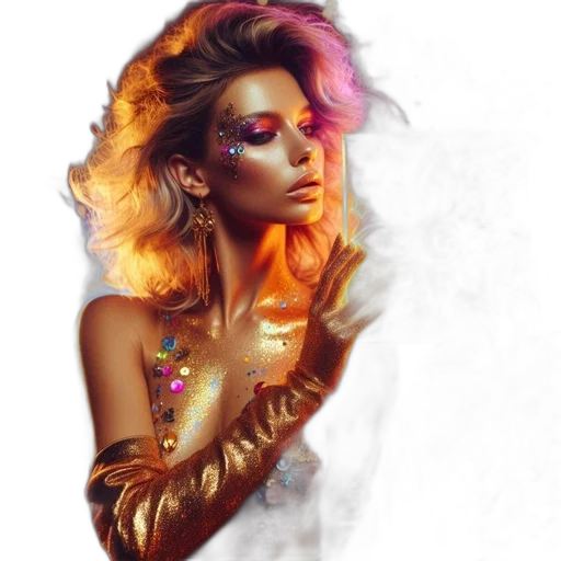 jewelry, jacket, hair, crown transparent PNG cut-out
