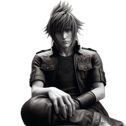 jacket, hair, concept art, photorealistic transparent PNG cut-out