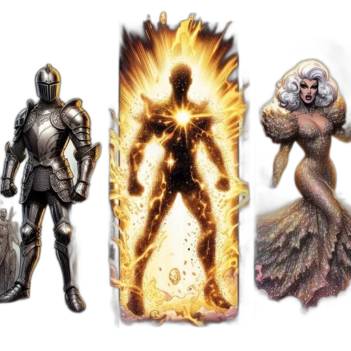 concept art, fantasy art, comic book art, fire transparent PNG cut-out