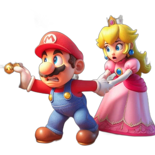dress, crown, weapon, 3d render transparent PNG cut-out