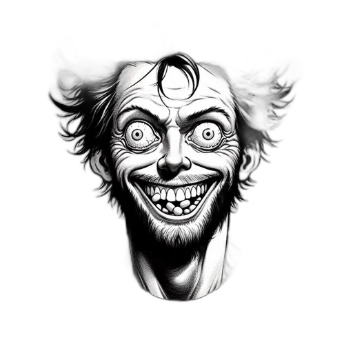 face, mask, creature, comic book art transparent PNG cut-out