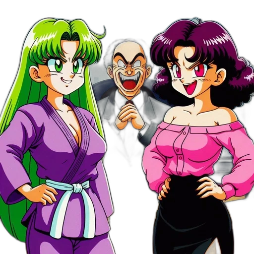 vaporwave, concept art, anime, cartoon transparent PNG cut-out