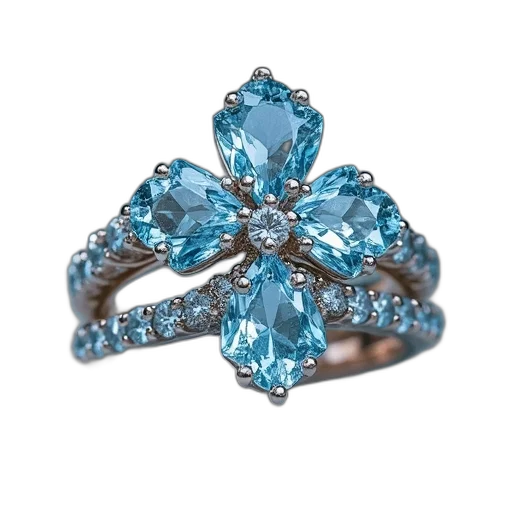jewelry, crown, 3d render, blue transparent PNG cut-out