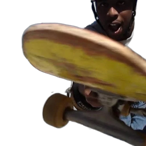 weapon, skateboarder, holds, their transparent PNG cut-out