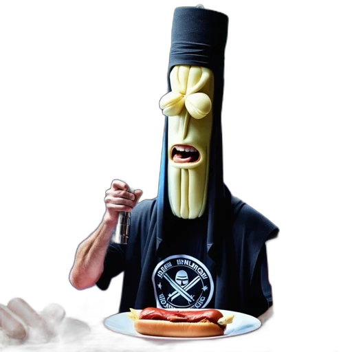 food, staff, hat, creature transparent PNG cut-out