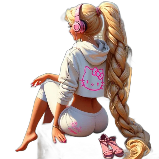 hair, concept art, anime, pixel art transparent PNG cut-out