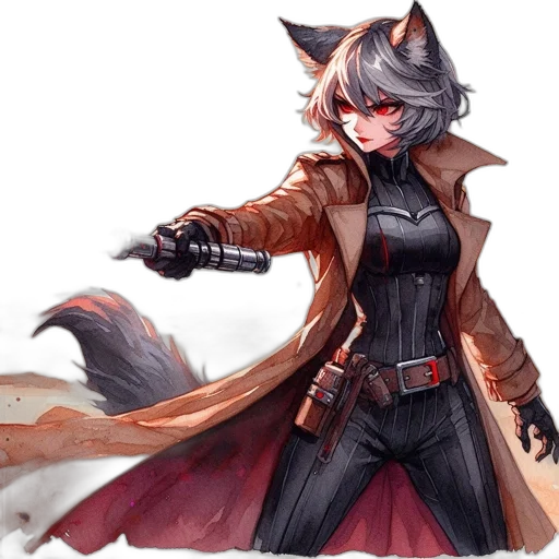 staff, weapon, jacket, concept art transparent PNG cut-out