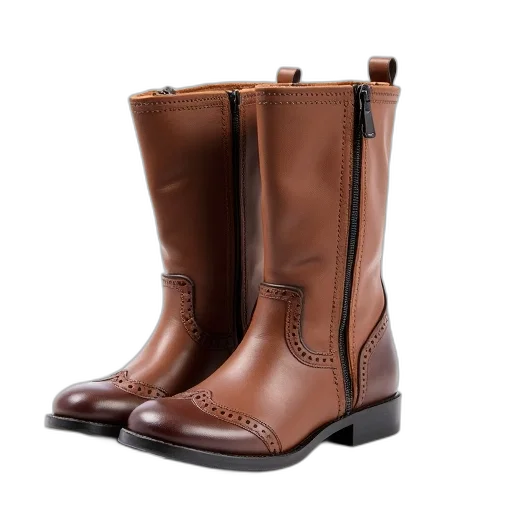 shoes, pair, brown, leather transparent PNG cut-out