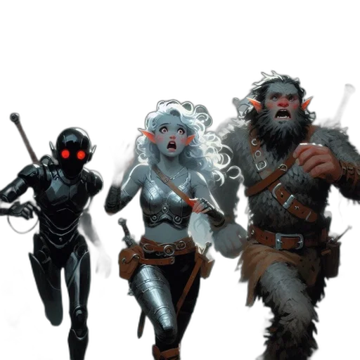 concept art, comic book art, fantasy art, underwater transparent PNG cut-out