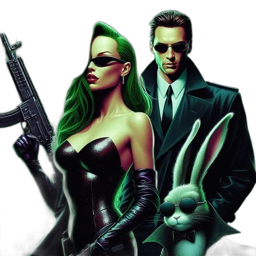 comic book art, cyberpunk, concept art, fantasy art transparent PNG cut-out