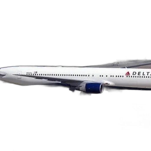 3d render, delta, airlines, airplane transparent PNG cut-out
