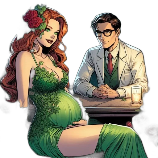dress, comic book art, concept art, cartoon transparent PNG cut-out