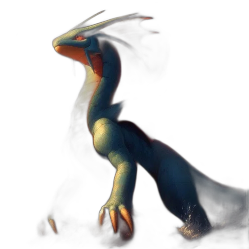 dragon, creature, animal, staff transparent PNG cut-out