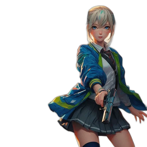 jacket, staff, dress, concept art transparent PNG cut-out