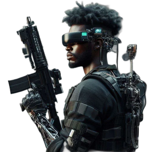 weapon, staff, concept art, cyberpunk transparent PNG cut-out