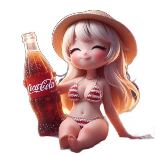 bottle, food, robot, hat transparent PNG cut-out