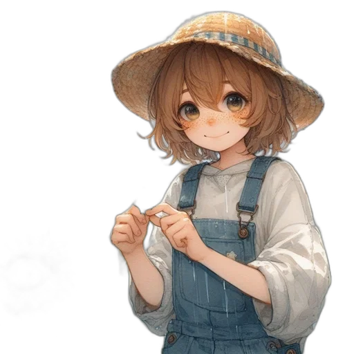 hat, staff, weapon, dress transparent PNG cut-out