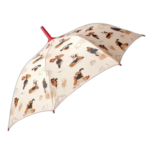umbrella, dog, print, handles transparent PNG cut-out
