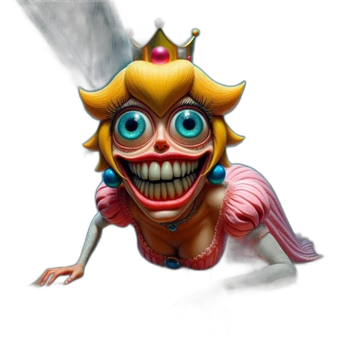 creature, mask, crown, staff transparent PNG cut-out