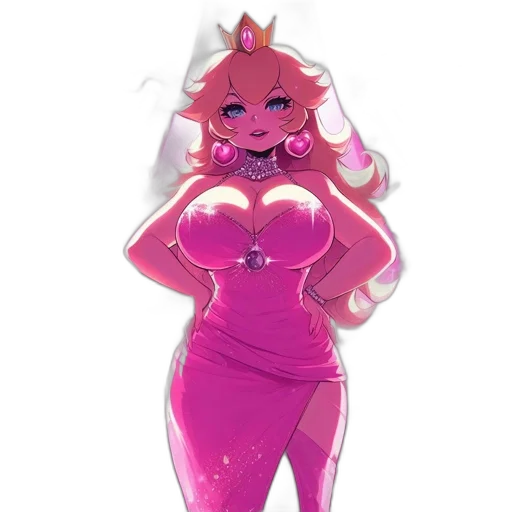 dress, crown, staff, creature transparent PNG cut-out