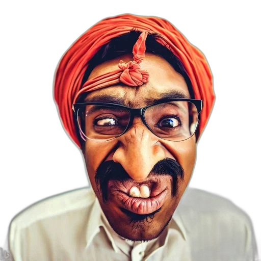 face, mask, staff, cartoon transparent PNG cut-out