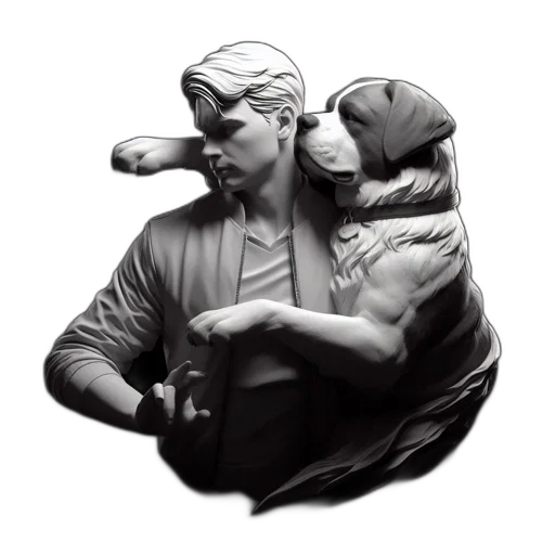 creature, concept art, comic book art, photorealistic transparent PNG cut-out