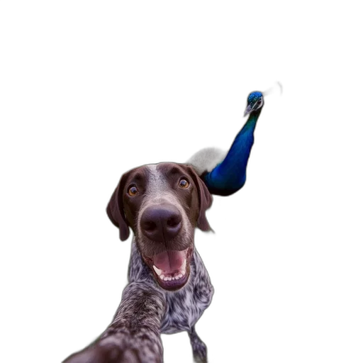 staff, umbrella, animal, hat transparent PNG cut-out