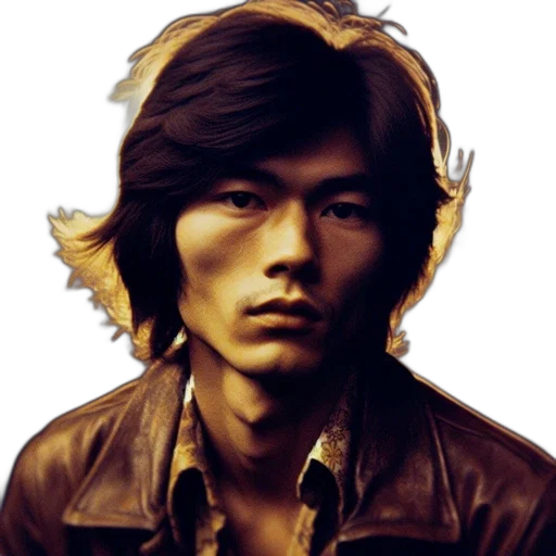 face, jacket, staff, hair transparent PNG cut-out