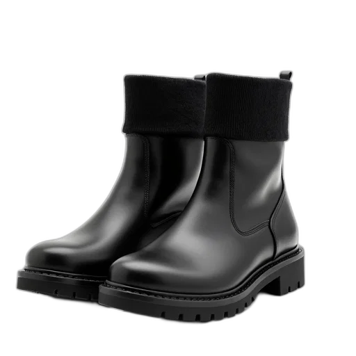 shoes, pair, black, high-top transparent PNG cut-out