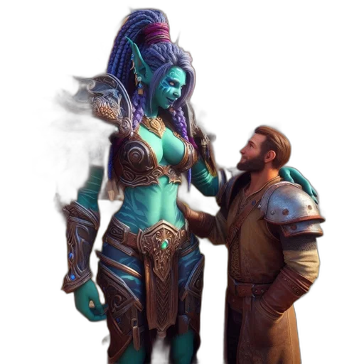 staff, concept art, fantasy art, 3d render transparent PNG cut-out