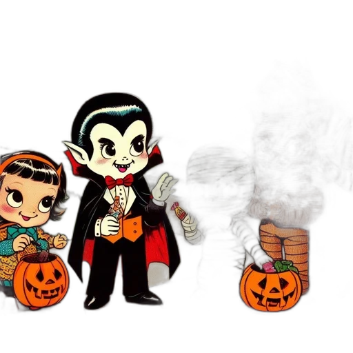 cartoon, concept art, comic book art, five transparent PNG cut-out