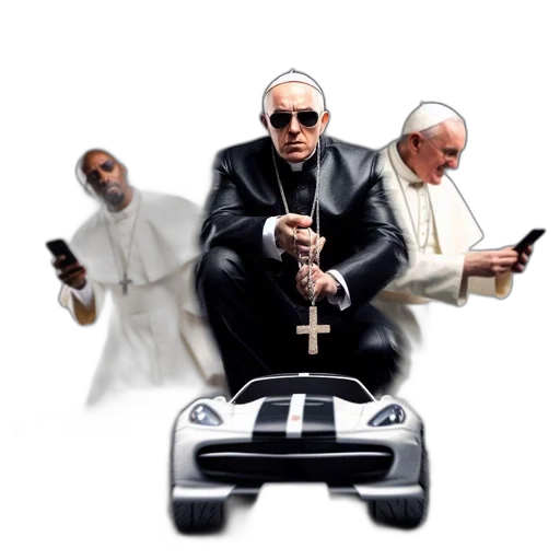 car, jacket, concept art, three transparent PNG cut-out