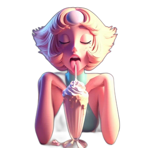 food, staff, face, vaporwave transparent PNG cut-out