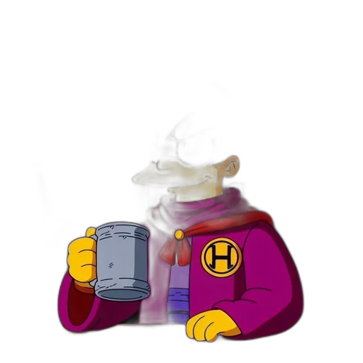 robot, hat, jacket, bottle transparent PNG cut-out