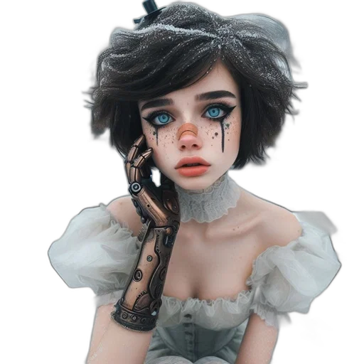 dress, face, robot, mask transparent PNG cut-out