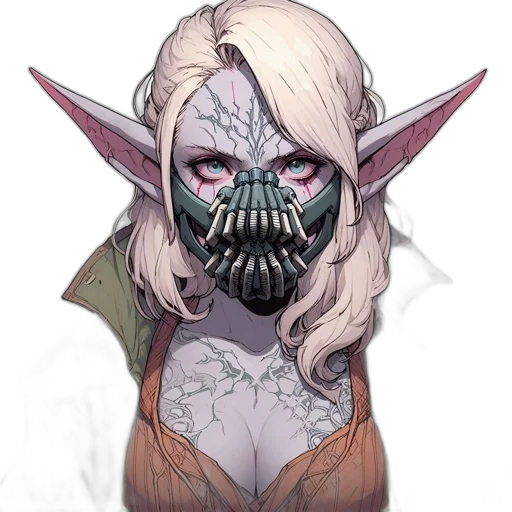 mask, creature, face, concept art transparent PNG cut-out