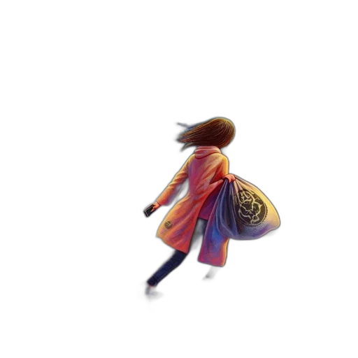 dress, jacket, umbrella, creature transparent PNG cut-out
