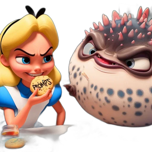 food, creature, concept art, 3d render transparent PNG cut-out